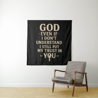 Trust You Christian Faith Quote Wandteppich