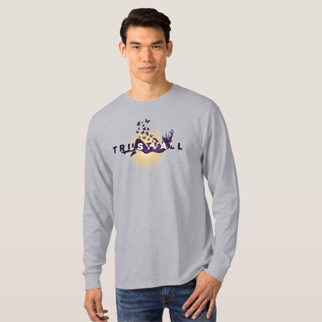 TrustFall | Männer Langschläfer T - Shirt (Vorne ganz)