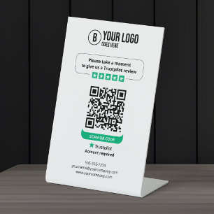 Trustpilot Bewertungen QR-Code Bewerte Mein Geschä Sockelschild