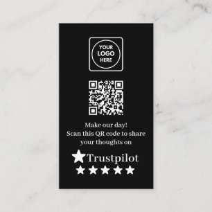 Trustpilot Bewertungs-QR-Geschäftskarte Visitenkarte