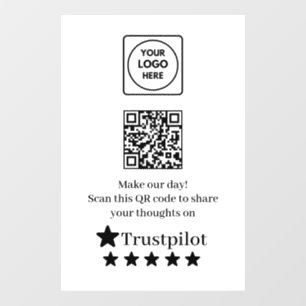Trustpilot QR   Schild zur Anzeige von Geschäftsbe