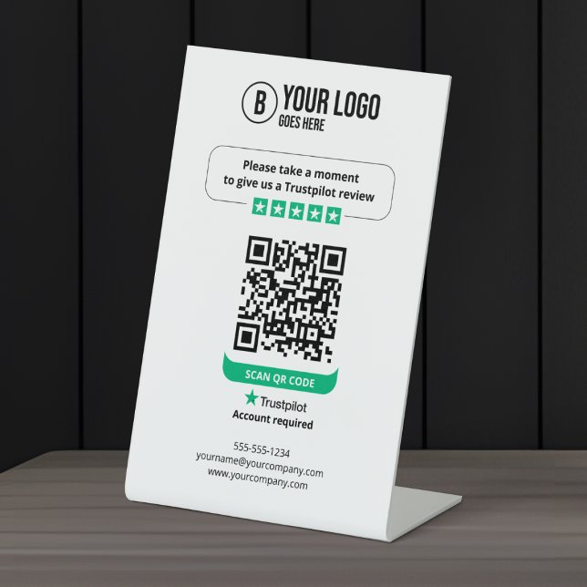 Trustpilot überprüft QR Code Rate My Business 5 St Sockelschild (Von Creator hochgeladen)