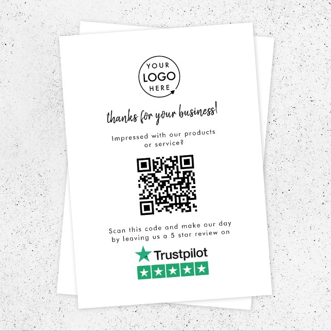 Trustpilot-Überprüfungen | Business Review Link QR Begleitkarte (Von Creator hochgeladen)