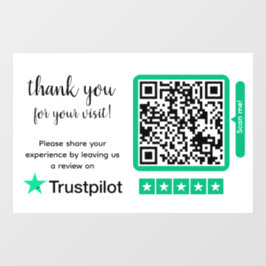 Trustpilot-Überprüfungen | Business Review Link QR Fensteraufkleber