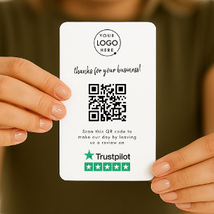 Trustpilot-Überprüfungen   Business Review Link QR Visitenkarte