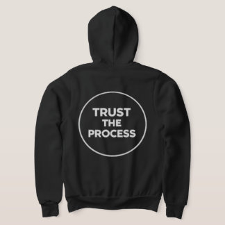 TrustTheProcess Minimalist Kreis-Typografie Frauen Hoodie