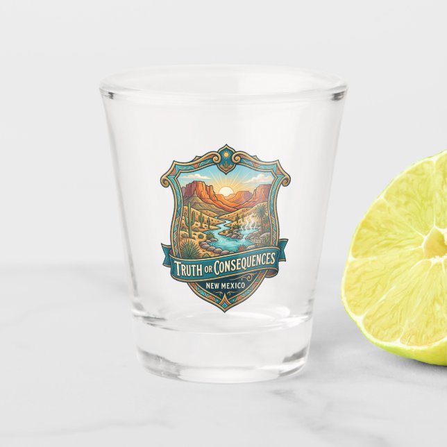 Truth or Consequences USA Schnapsglas (Vorderseite)