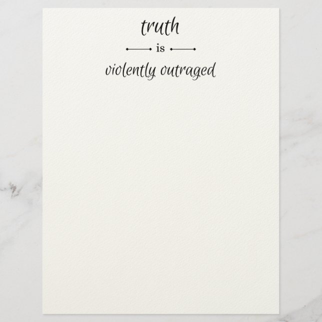 Truth or lie? briefbogen (Vorderseite)