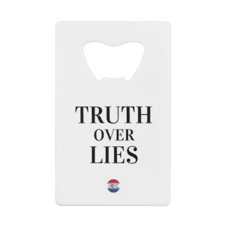 TRUTH OVER LIES GELDBEUTEL FLASCHENÖFFNER