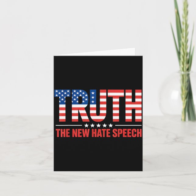 Truth The New Hate Speech Litical Correctness Usa  Karte (Vorderseite)