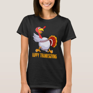 Truthahn & Baseball Herbst Herbst Stimmung Frohes  T-Shirt