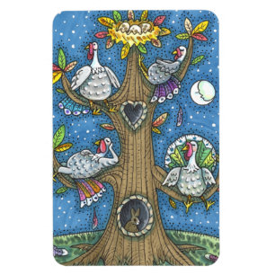 TRUTHAHN BAUM, THANKSGIVING FUNNY GOBBLERS ROOSTIN MAGNET