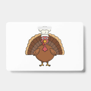 Truthahn-Chef-Cartoon Thanksgiving Ausweis