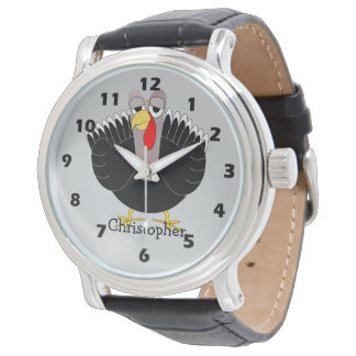 Truthahn-Design Armbanduhr