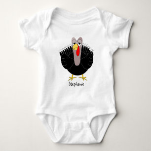 Truthahn Design Personalisiert Baby Strampler