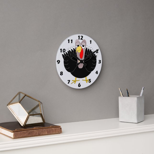 Truthahn-Design Runde Wanduhr (Büro)