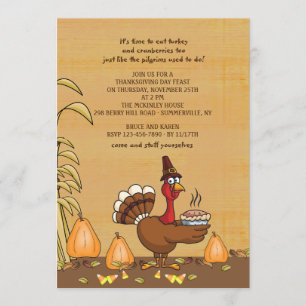 Truthahn-Dinner-Time-Thanksgiving-Einladung Einladung
