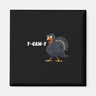 Truthahn F-caw-f Lustiger Erntedankfest schwarzer Magnet