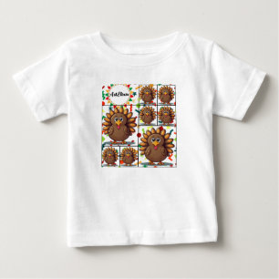 Truthahn Festiver Kawaii Bunter Aufdruck Baby T-shirt