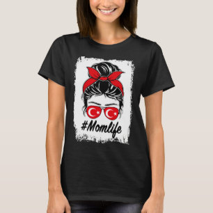 Truthahn-Flagge Türkische Mama Unordentlicher Dutt T-Shirt