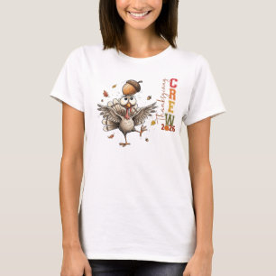 Truthahn für Erntedank-Crew 2026 T-Shirt