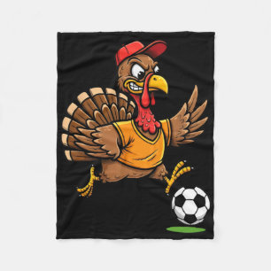 Truthahn Fußball Thanksgiving Truthahn spielt Fußb Fleecedecke