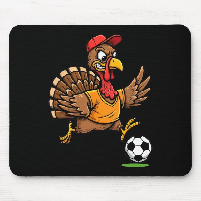 Truthahn Fußball Thanksgiving Truthahn spielt Fußb Mousepad (Vorne)