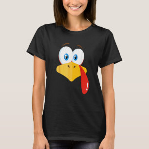 Truthahn Gesicht Pilger Thanksgiving Kostüm 2 T-Shirt