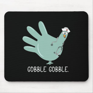 Truthahn-Handschuh-Krankenschwester-Erntedankfest Mousepad