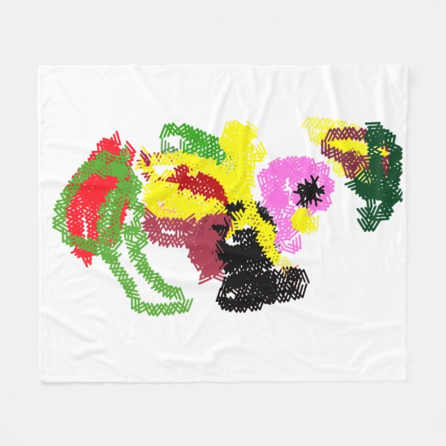 Truthahn Herbst Freude Fleecedecke (Vorderseite (Horizontal))