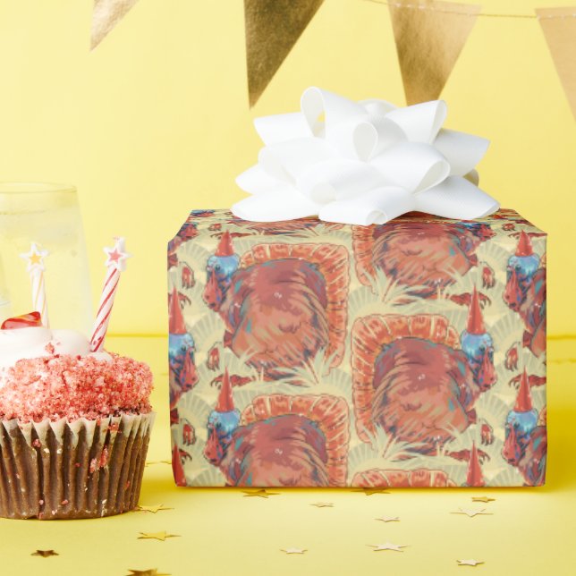 Truthahn im Stroh Geschenkpapier (Geburtstagsparty)