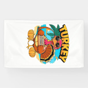 Truthahn im Urlaub in Jamaika Klassisches T-Shirt. Banner