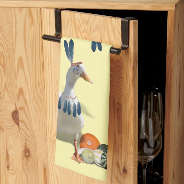 Truthahn-Indianer-Ente Geschirrtuch (Drittel gefaltet)