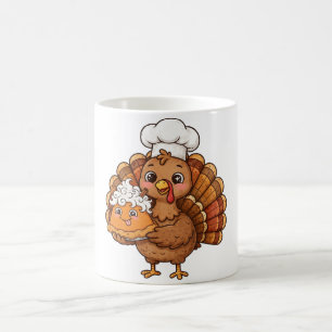 Truthahn-Koch-Kürbiskuchen-Thanksgiving-Kaffeetass Kaffeetasse