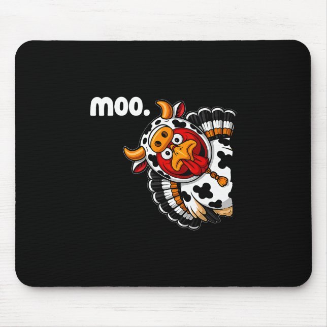 Truthahn-Kuh-Kostüm Herbst Thanksgiving Männer Fra Mousepad (Vorne)