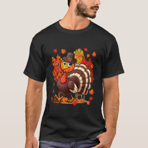 Truthahn-Kürbis-Gesicht Thanksgiving Herbst Baum L T-Shirt