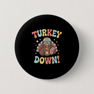 Truthahn lustiger Fuß Thanksgiving Button