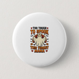 Truthahn-Mama-Halloween-Shirt mit Vintage-Nurse-Gh Button