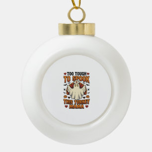 Truthahn-Mama-Halloween-Shirt mit Vintage-Nurse-Gh Keramik Kugel-Ornament