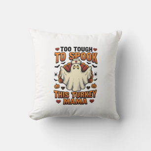 Truthahn-Mama-Halloween-Shirt mit Vintage-Nurse-Gh Kissen