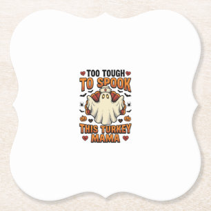 Truthahn-Mama-Halloween-Shirt mit Vintage-Nurse-Gh Untersetzer