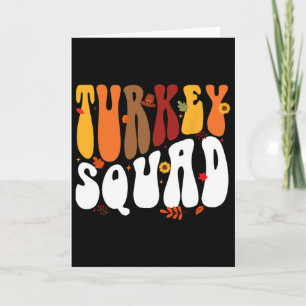 Truthahn-Mannschaftsteam passend lustig Thanksgivi Karte