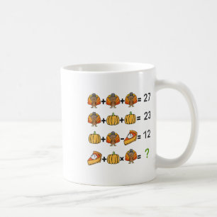 Truthahn Mathelehrer Erntedankfest 67 Reihenfolge Kaffeetasse