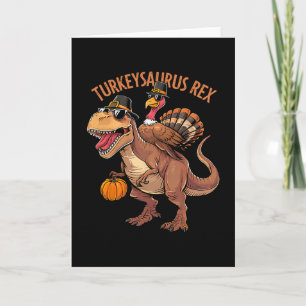 Truthahn Saurus Rex Truthahn Dino Erntedankfest Kl Karte