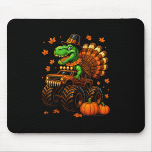 Truthahn Trex Monstertruck Dinosaur Herbst Thanksg Mousepad