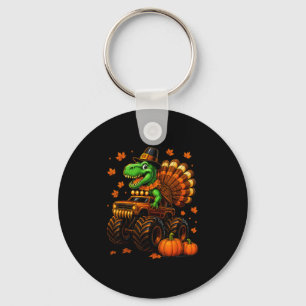 Truthahn Trex Monstertruck Dinosaur Herbst Thanksg Schlüsselanhänger
