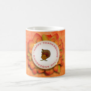 Truthahn und Herbstkranz Kaffeetasse