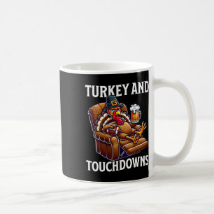 Truthahn und Touchdowns Thanksgiving Football Dad Kaffeetasse