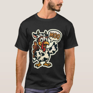 Truthahn verkleidet als Kuh Kostüm Moo lustiger Th T-Shirt