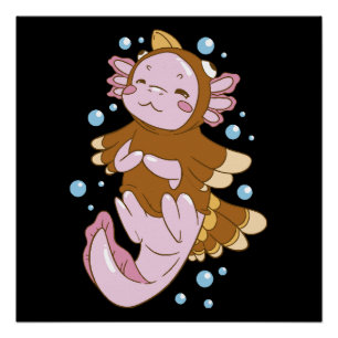 Truthahn-Verkleidung Axolotl Spaß Poster